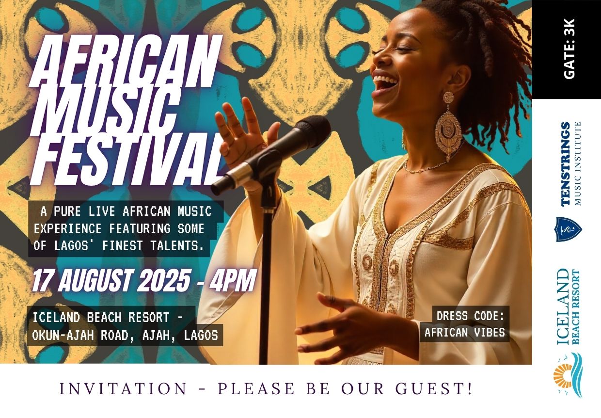 ICELAND AFRICAN MUSIC FESTIVAL FLYER Invitation